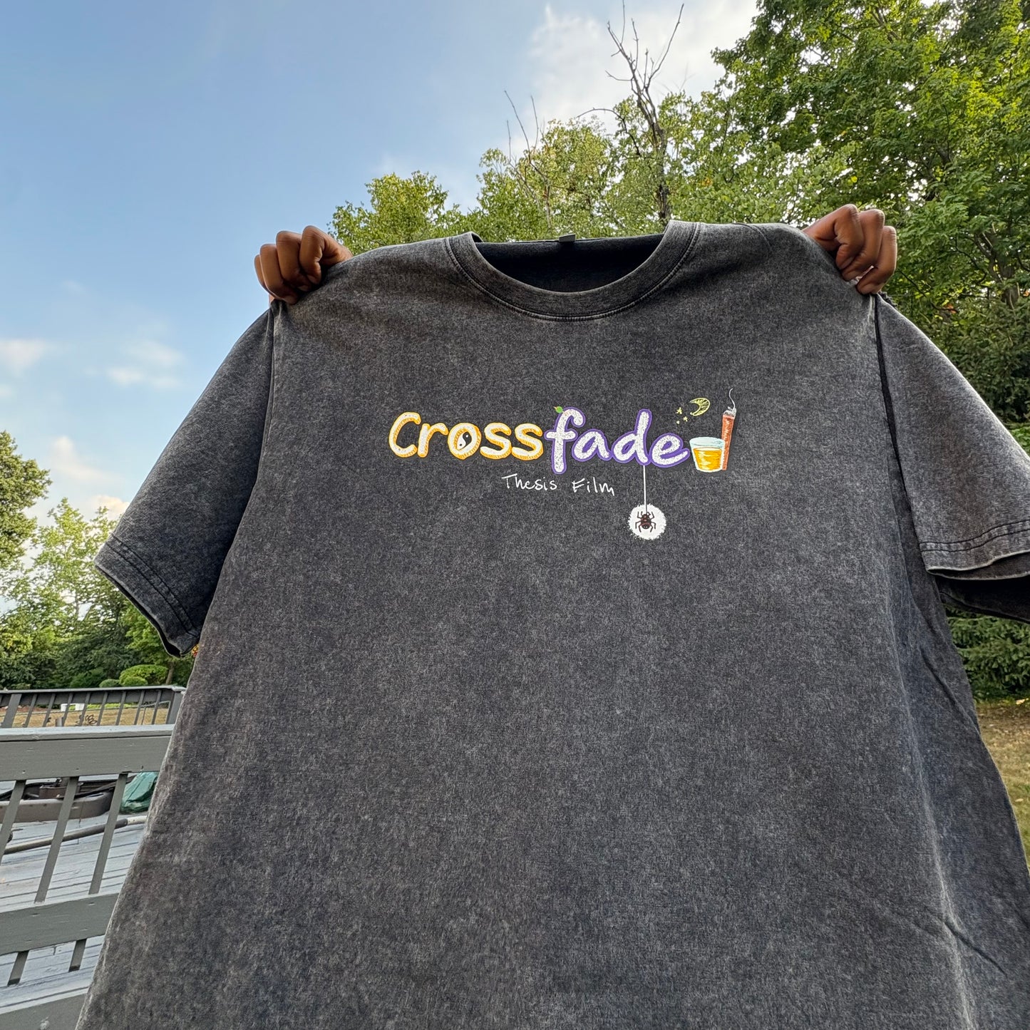 "Crossfaded: Thesis Film" Acid Washed T-shirt