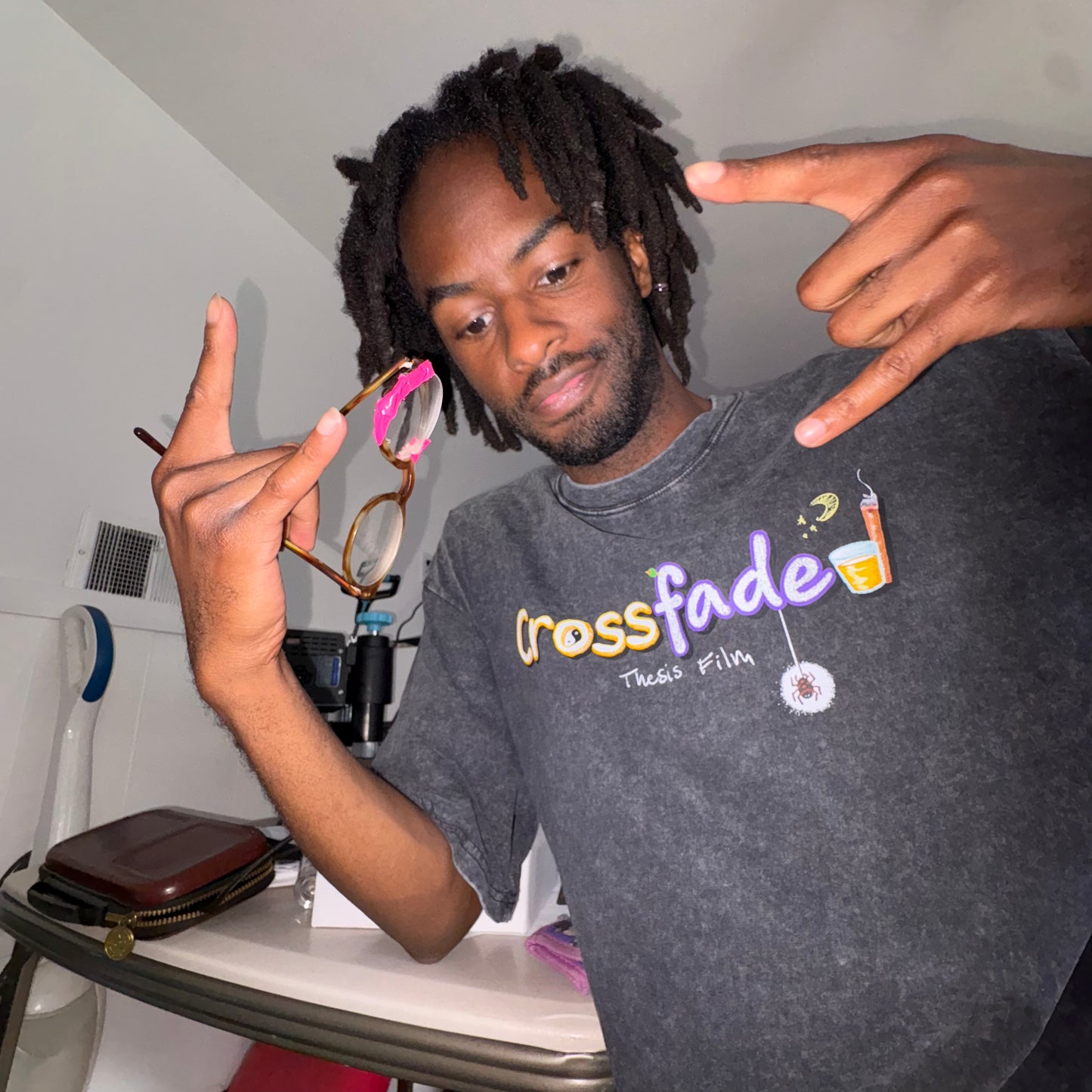 "Crossfaded: Thesis Film" Acid Washed T-shirt